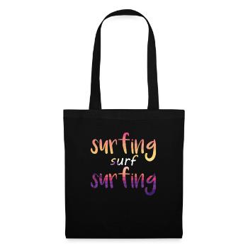 surfing surf surfing - Sac en tissu - noir - Devant