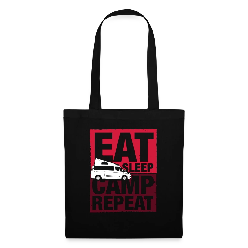 Eat Sleep Camp Repeat Camper Nugget - Stoffbeutel