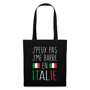 J'peux Pas J'me Barre En Italie - Sac en tissu - noir - Devant