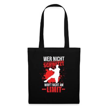 Wer nicht schwitzt Handball Handballer Ballsport - Stoffbeutel - Schwarz - Vorne