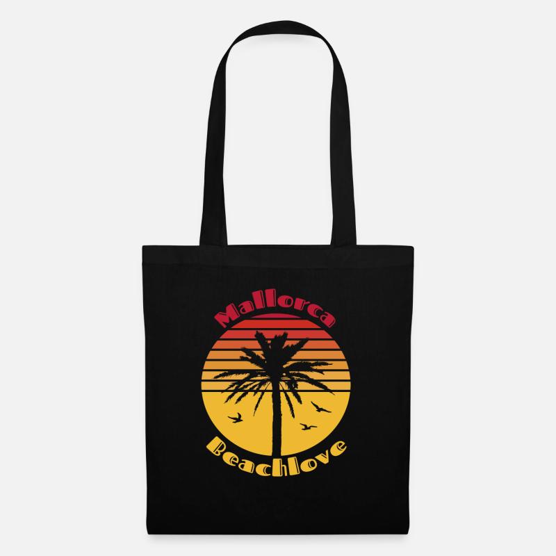 mallorca beach love shirt - Stoffbeutel - Schwarz