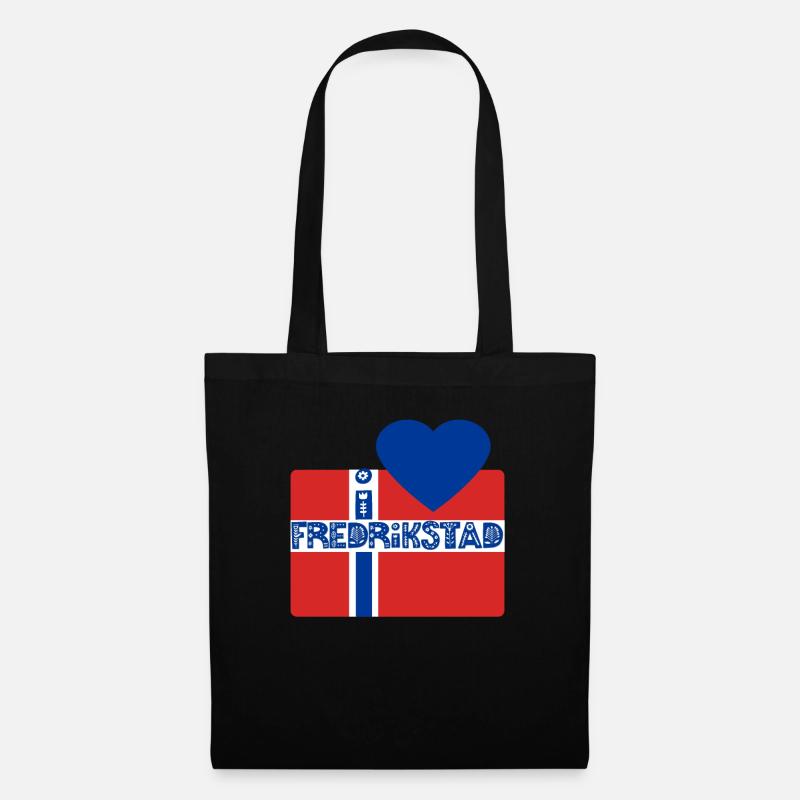 Fredrikstad - Stoffbeutel - Schwarz