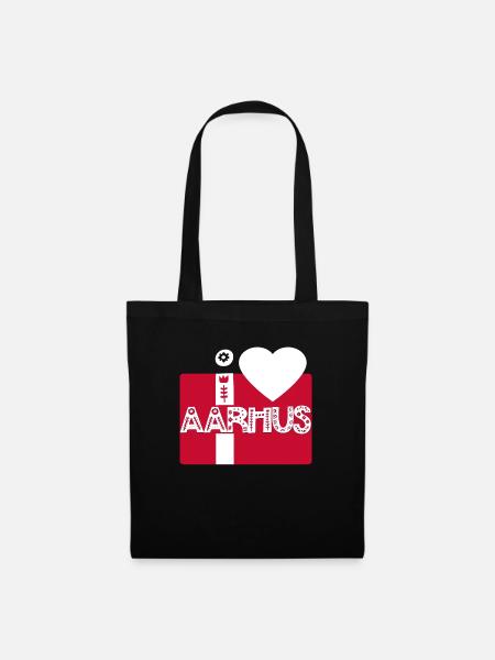 Aarhus - Stoffbeutel - Schwarz