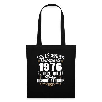 Les légendes sont nées en 1976 édition limitée - Sac en tissu - noir - Devant