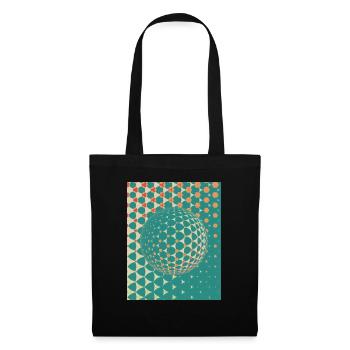 globe - Sac en tissu - noir - Devant