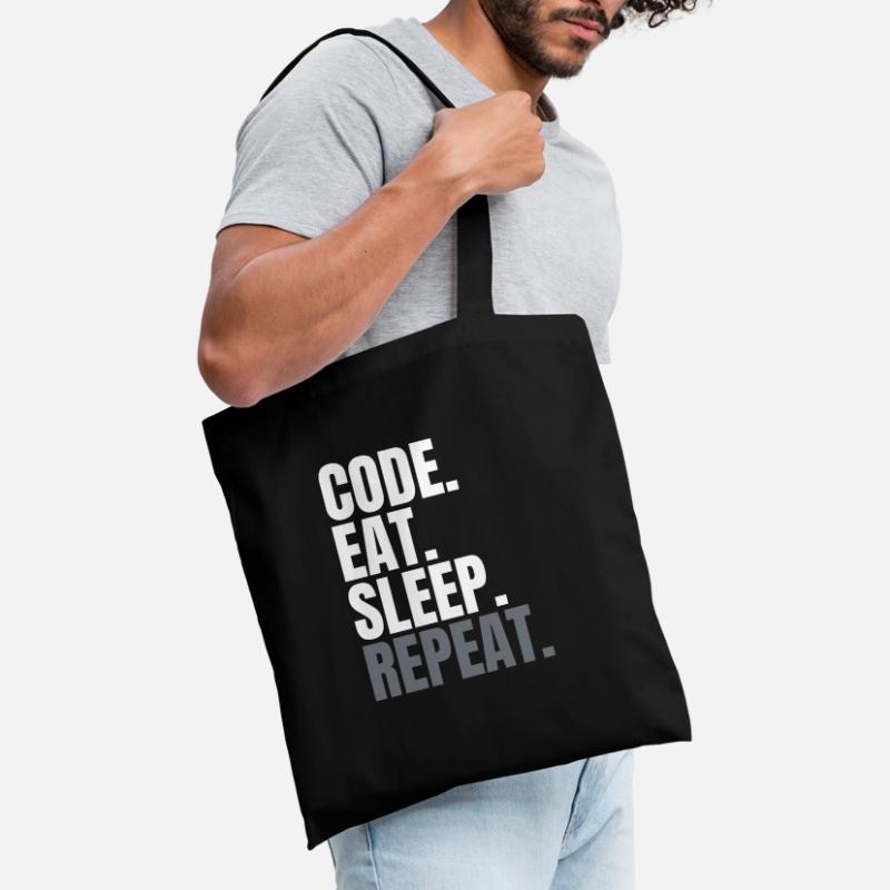 Code eat sleep repeat - Programmer Shirt Coding Tote Bag