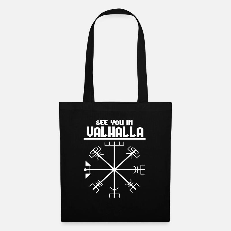 Wir sehen uns in Valhalla Viking - Stoffbeutel - Schwarz