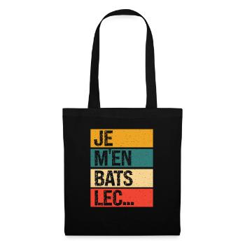 Je m'en bats lec - Sac en tissu - noir - Devant