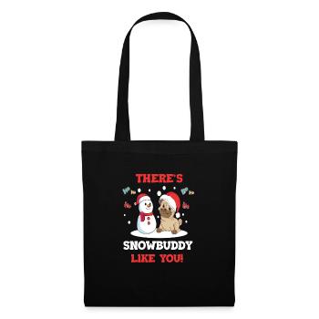 There is Snowbuddy like you Mops Möpse Mopshalter - Stoffbeutel - Schwarz - Vorne