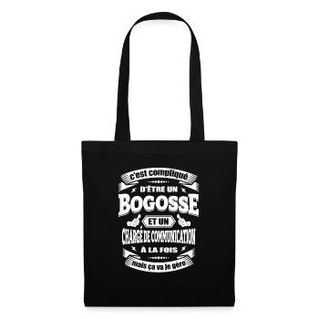 BOGOSSE ET CHARGE DE COMMUNICATION - Sac en tissu - noir - Devant