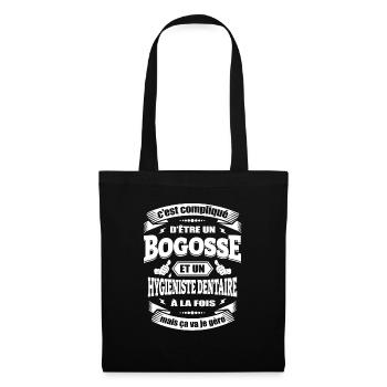 BOGOSSE ET HYGIÉNISTE DENTAIRE - Sac en tissu - noir - Devant