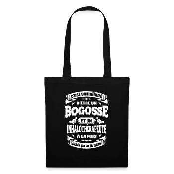 BOGOSSE ET INHALOTHÉRAPEUTE - Sac en tissu - noir - Devant