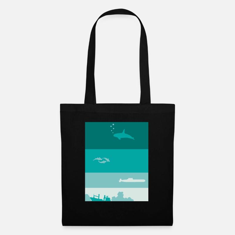 Deep Ocean - Stoffbeutel - Schwarz
