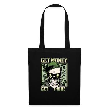 Get Money Streetwear Graffiti Skull - Stoffbeutel - Schwarz - Vorne