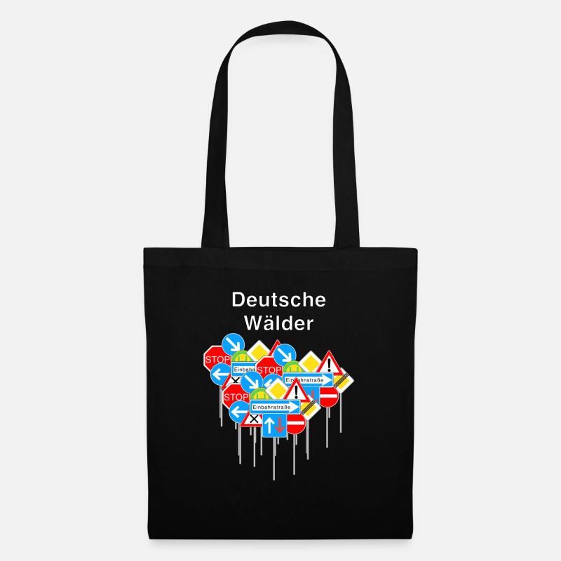 Deutsche Wälder - Stoffbeutel - Schwarz