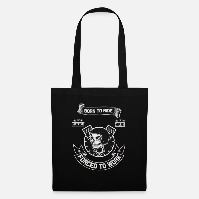 Born To Ride MC Skull Piston Design - Tote Bag - black