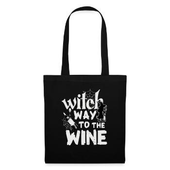 Halloween | Witch way to the Wine | Witches and wine - Tote Bag - black - Front