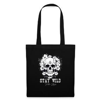 Stay Wild - Tattoo Style - Stoffbeutel - Schwarz - Vorne