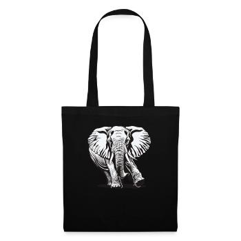 Elephant, Elephant, Animal, Zoo, Africa, Safari, Savannah - Tote Bag - black - Front