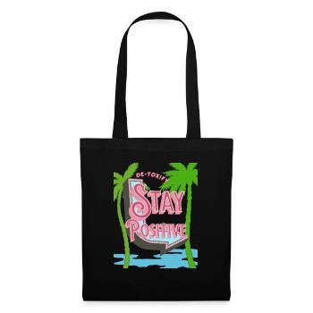 Positivity Vibes Relax Cleanse Vacances Renouveler - Sac en tissu - noir - Devant