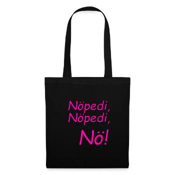 Nöpedi, Nöpedi, Nö! In Pink WollySheepling - Stoffbeutel - Schwarz - Vorne