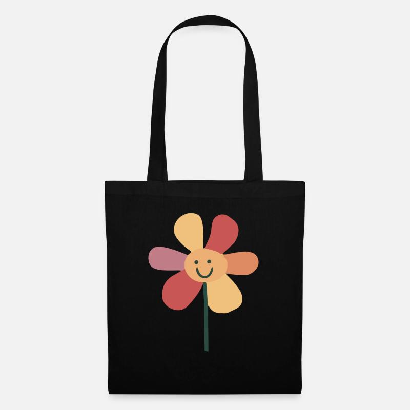 Single Flower - Tote Bag - black