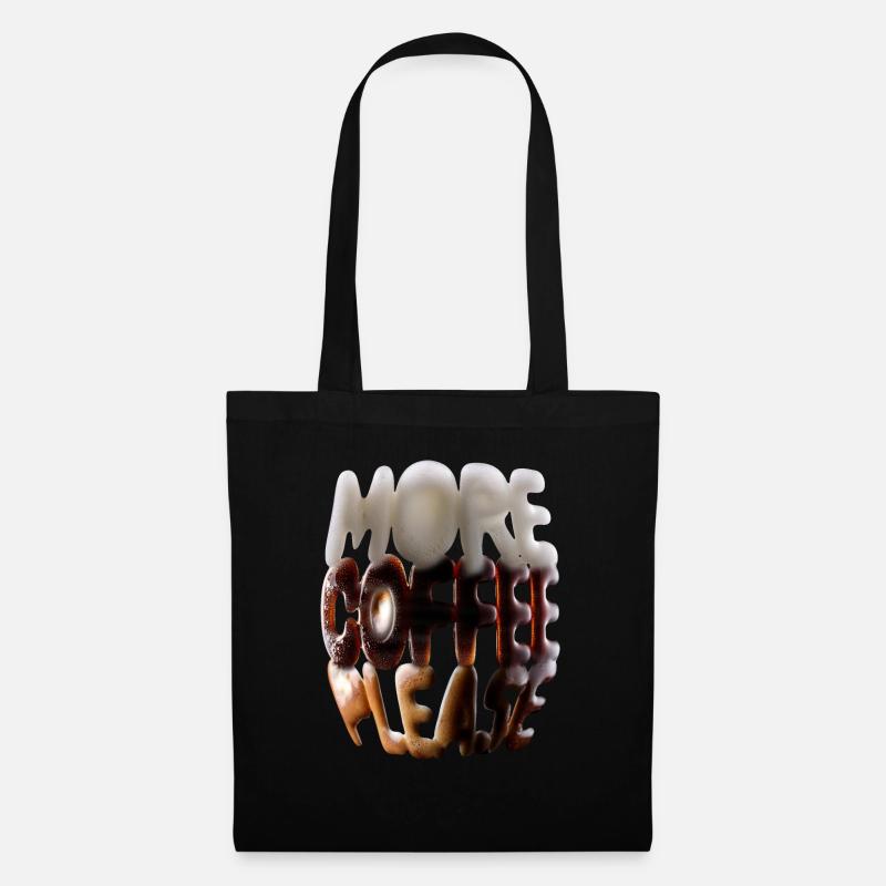 Mehr Kaffee bitte - Stoffbeutel - Schwarz