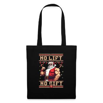 Pas d’ascenseur Pas de cadeau Père Noël Salle de sport - Sac en tissu - noir - Devant