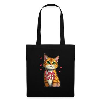 I love cats pic - Tote Bag - black - Front