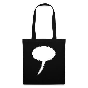 Speech Bubble Design Long - Tote Bag - black - Front