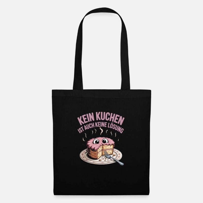 No cake? No solution! Funny cake - Tote Bag - black