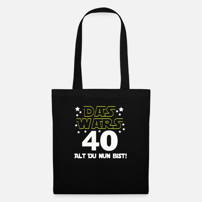 40. Geburtstag , Geburtstagsgeschenk Das wars (25) - Stoffbeutel - Schwarz