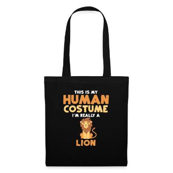 This Is My Human Costume I'm Really A Lion Gift - Tote Bag - black - Front