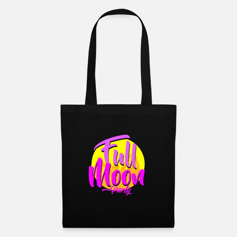 Full Moon Party - Stoffbeutel - Schwarz