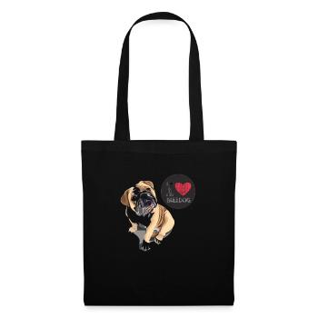 i love bulldog - Tote Bag - black - Front