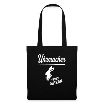 Uhrmacher Frohe Ostern Ostergeschenk Uhrmacherei - Stoffbeutel - Schwarz - Vorne