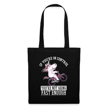 Sweet unicorn on a bike - Tote Bag - black - Front
