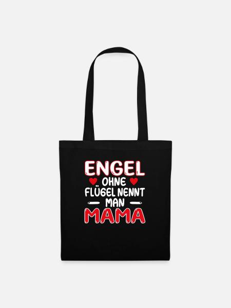 Engel ohne Flügel nennt man Mama - Muttertag - Stoffbeutel - Schwarz
