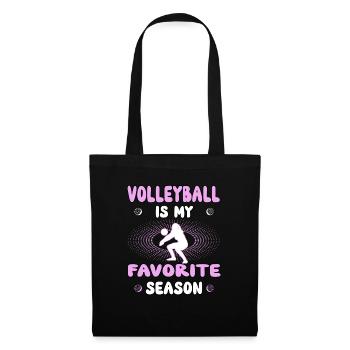 Volleyball is my favorite season female - Stoffbeutel - Schwarz - Vorne