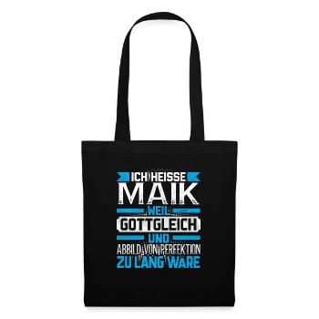 MAIK - Gottgleich - Stoffbeutel - Schwarz - Vorne