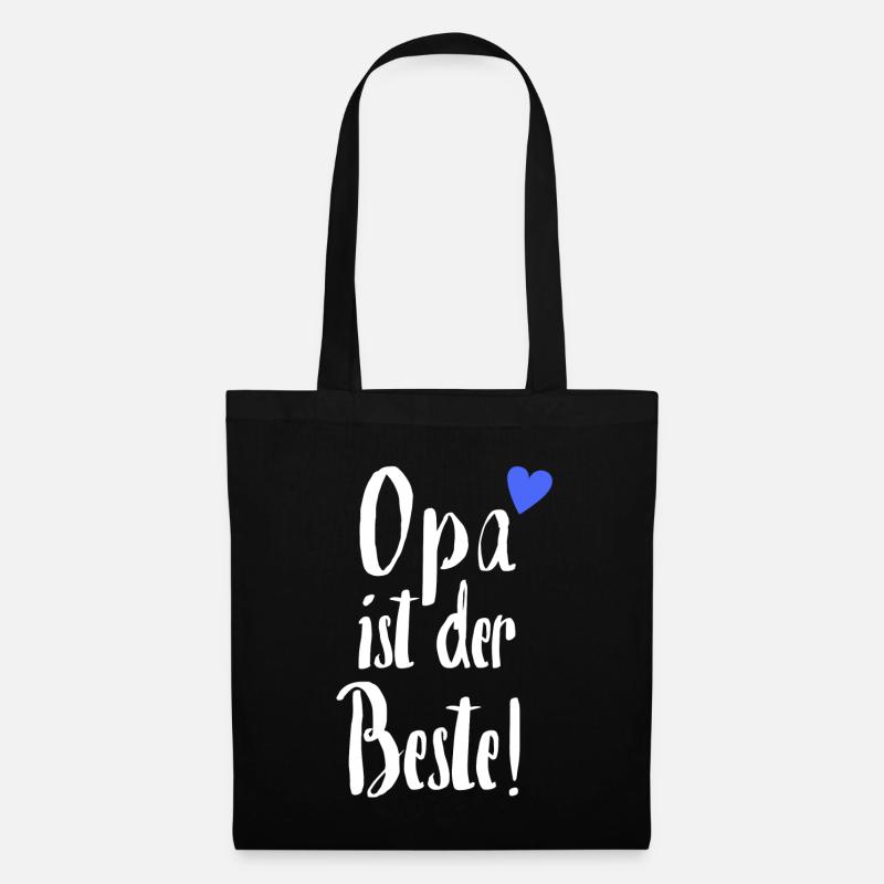 Opa ist der Beste | Bester Opa Geschenk für Opa - Stoffbeutel - Schwarz