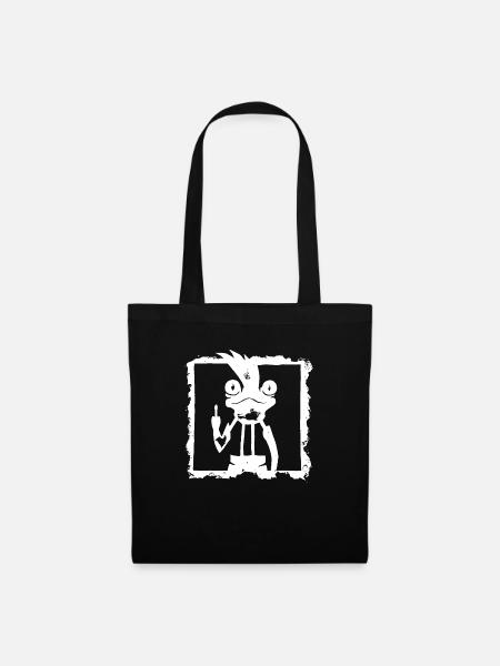 PUNKERFROSCH Design weiß - Stoffbeutel - Schwarz