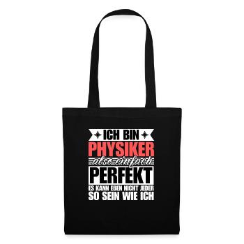 Perfekter Physiker - Stoffbeutel - Schwarz - Vorne