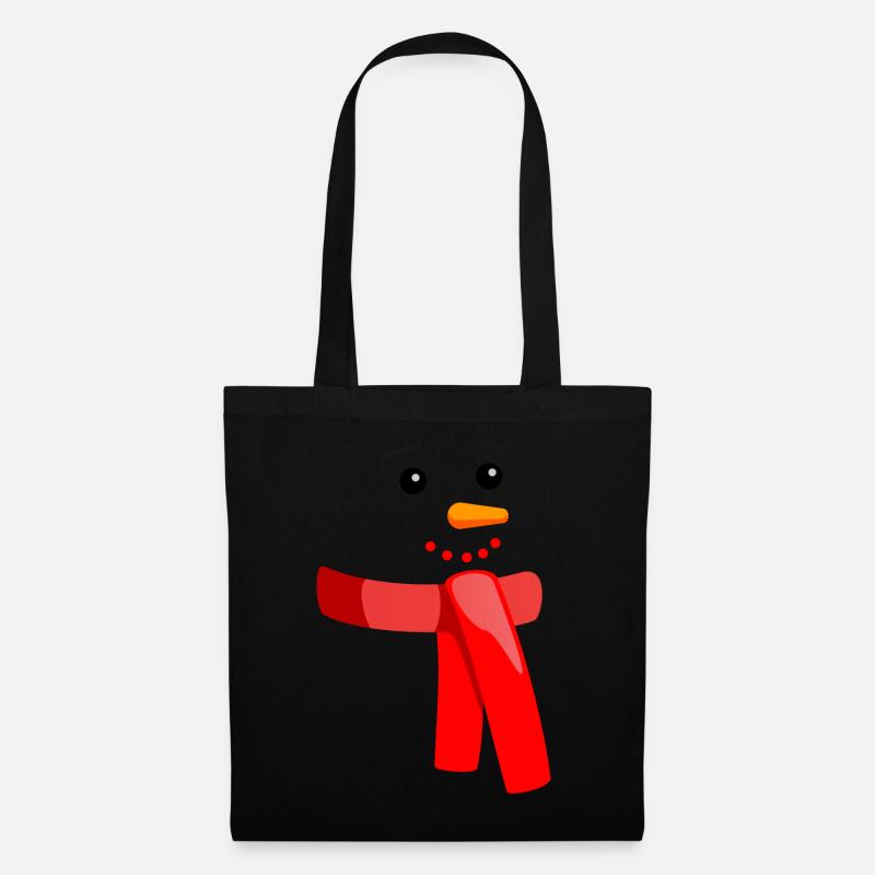 Schneemann Snowman - Stoffbeutel - Schwarz