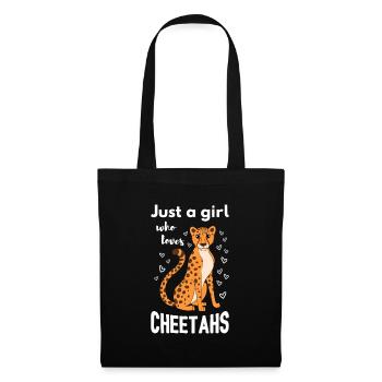 Juste une fille qui aime les guépards II - Sac en tissu - noir - Devant