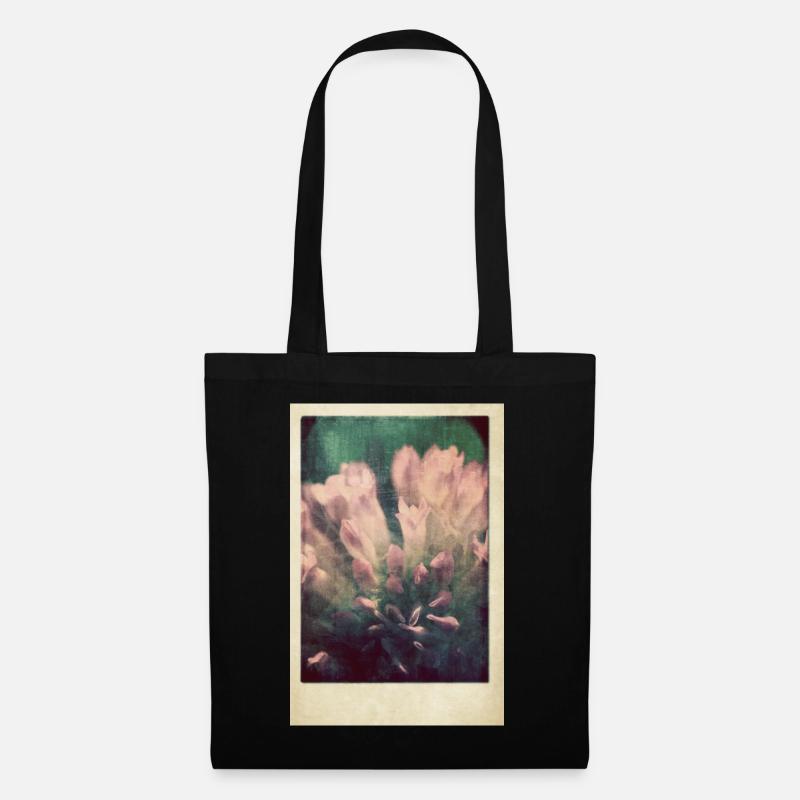 Flora goes vintage - Stoffbeutel - Schwarz