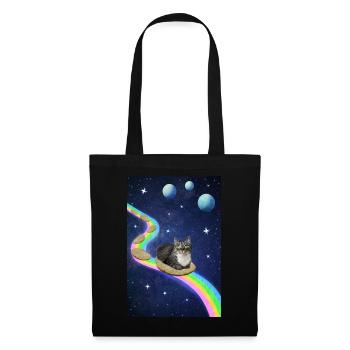 Cute cat in space - Tote Bag - black - Front