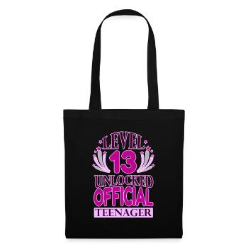 Teen Birthday Level 13 unlocked - Tote Bag - black - Front