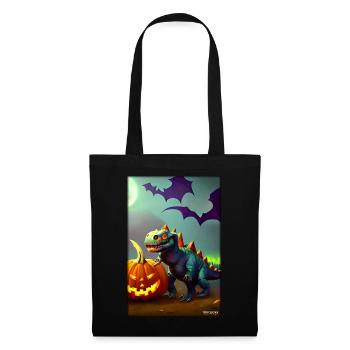 Halloween Dinosaur Pumpkin Bat - Tote Bag - black - Front