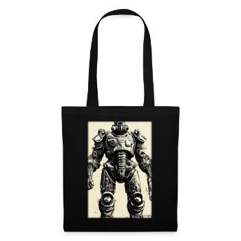 Kampfbot Robot Super Soldat Machine Guerrier - Sac en tissu - noir - Devant